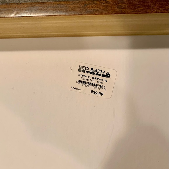 2 Vintage Wine Prints with 3D Wooden Frame - Picture 8 of 8